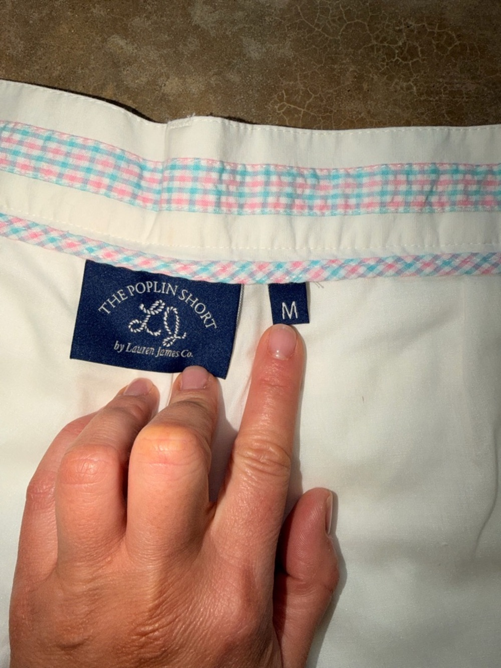 Lauren James Scalloped-Hem Chino Shorts - Size M - Picture 6 of 8